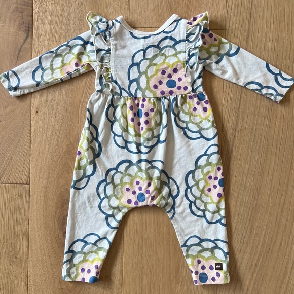 Tea Collection Snap Front Ruffle Baby Romper - Picture 5 of 5